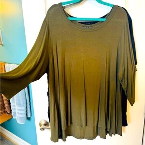 Olive green 3/4 sleeve top